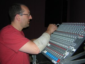 Kevin dialing in the sounds 8-12-2008