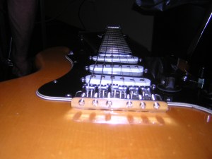 Jason's guitar at a rockin' angle.
