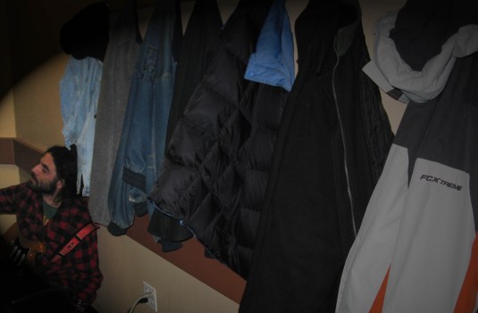 coats-on-the-wall-with-jason It is no longer summer as the coats on the wall inidcate