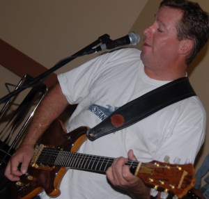 Andy, belting out a California Earthquake